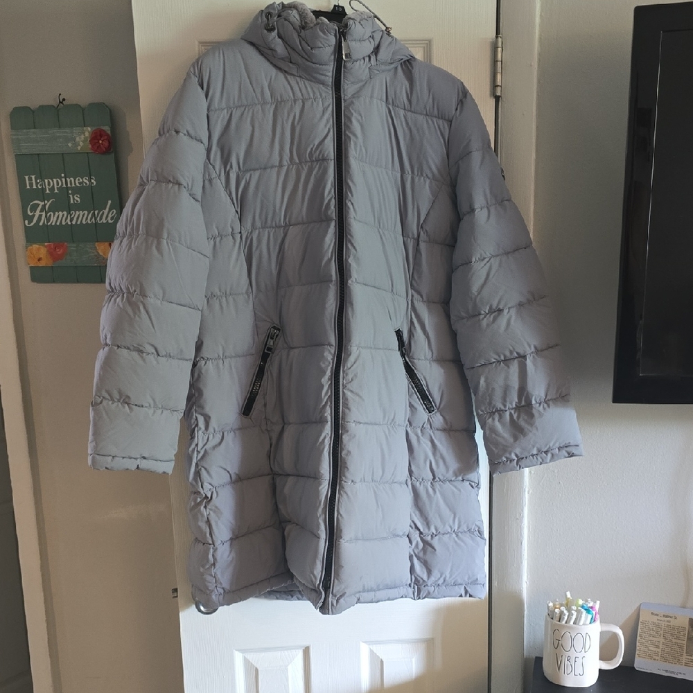 Andrew Marc Light Gray Puffer Jacket
